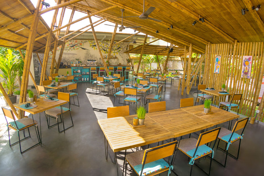 Bamboo Interior Cafe Pavilion Siem Reap Cambodia