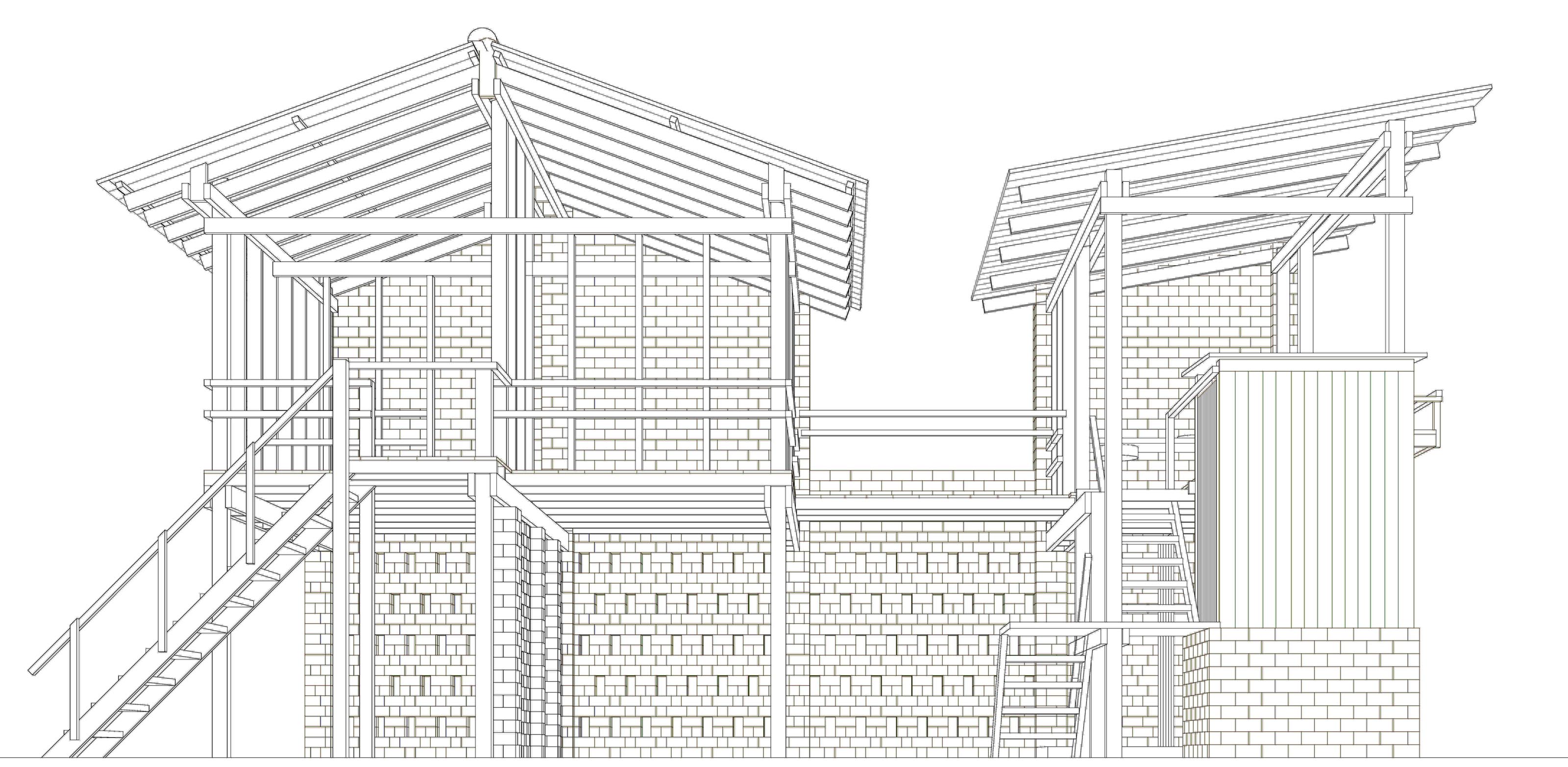 Cambodia sustainable home drawing